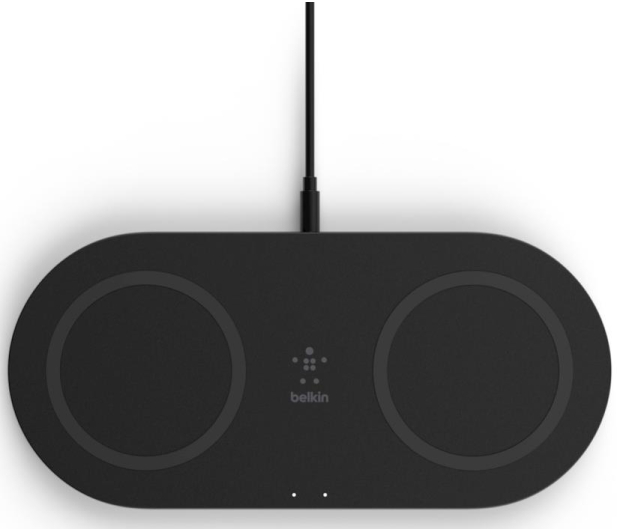 BELKIN Ładowarka bezprzewodowa podwójna 15W czarna WIZ008vfBK - 679944 - zdjęcie 2